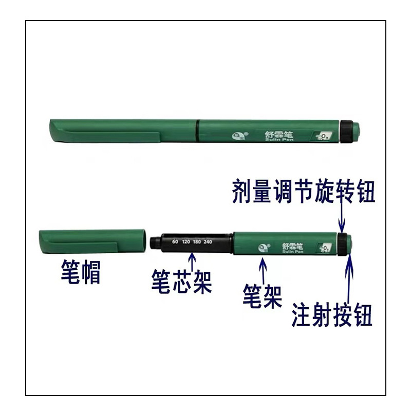 通化东宝舒霖笔舒霖胰岛素注射笔长舒霖甘舒霖r/n/30r/40r/50r用