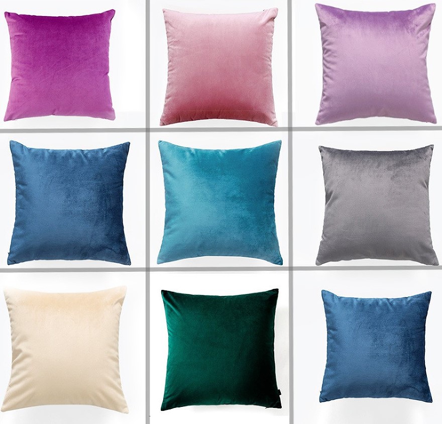 [Clothes] Cross-Border Removable and Washable Modern Home Solid Color Large Throw Pillowcase Solid Color Pillow Cover Home Cushion Cover