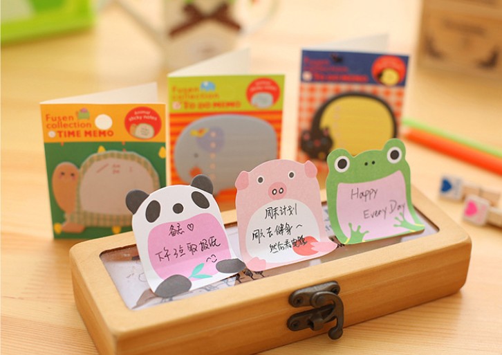 创意可爱动物办公可撕便利贴 卡通n次贴 留言便签小本记事贴批发