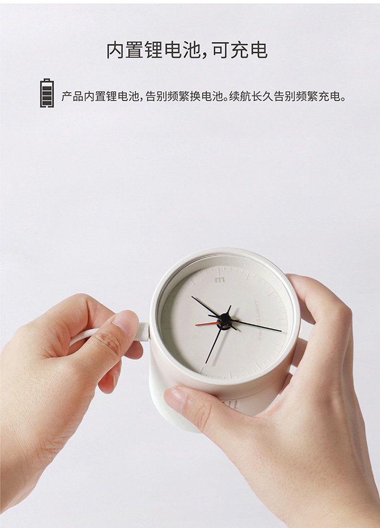 简约创意hbk时光指针翻转闹钟学生宿舍床头卧室led学生迷你小闹钟