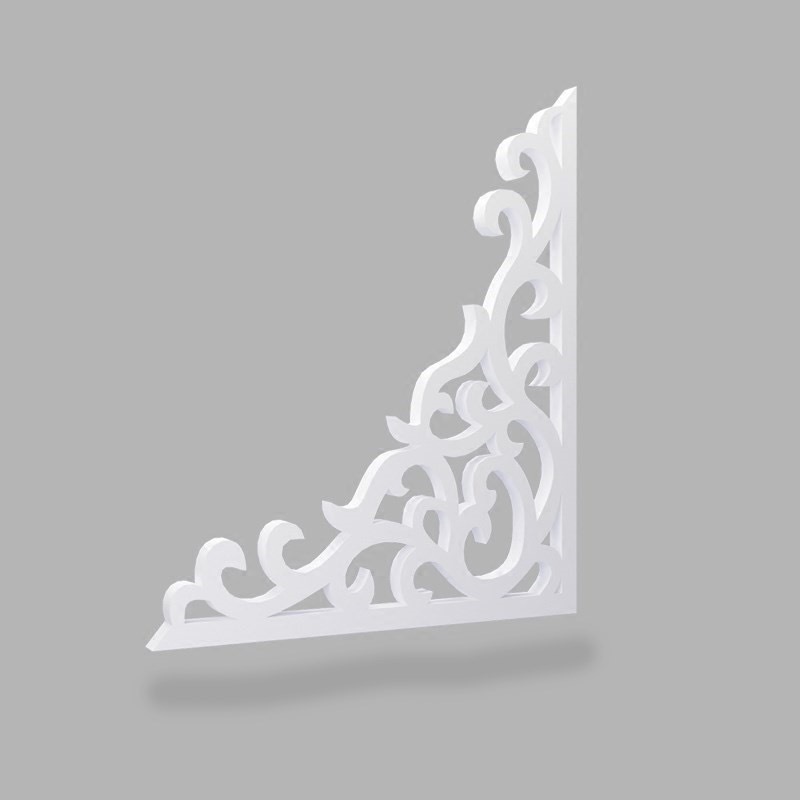 pvc欧式吊顶角花装饰中式木雕垭口对角花格天花实木门楣花角顶部