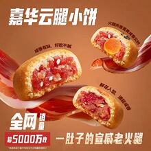 嘉华云腿小饼火腿酥饼云南特产滇式云腿月饼迷你小饼零食点心糕点