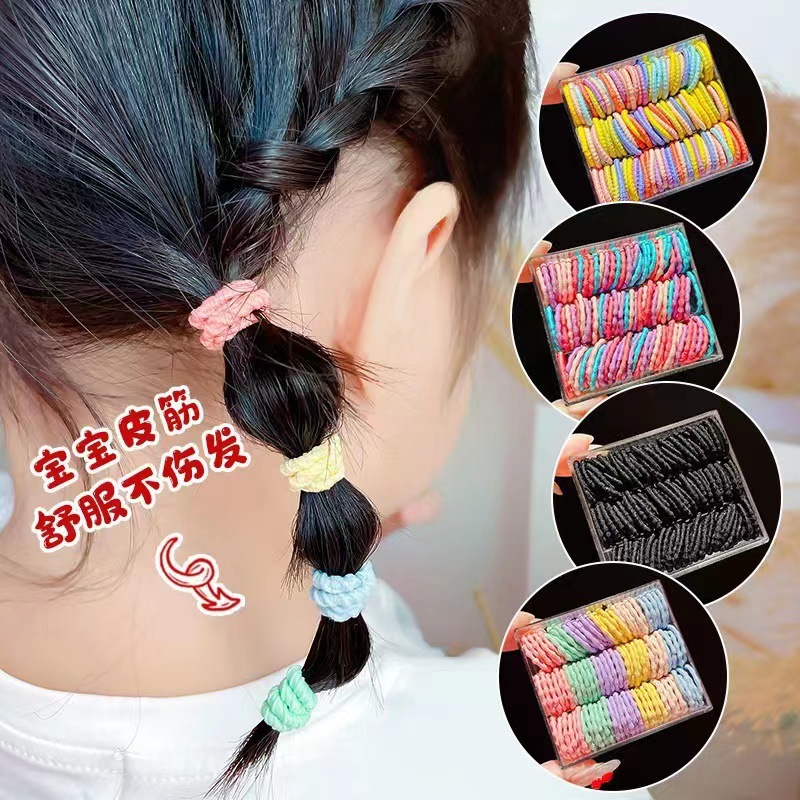 Small Rubber Band Female Child Girl Baby Does Not Hurt Hair Tie Hair Ring Hair Accessories Headdress Hair Ring Hair Tie for Girl Female