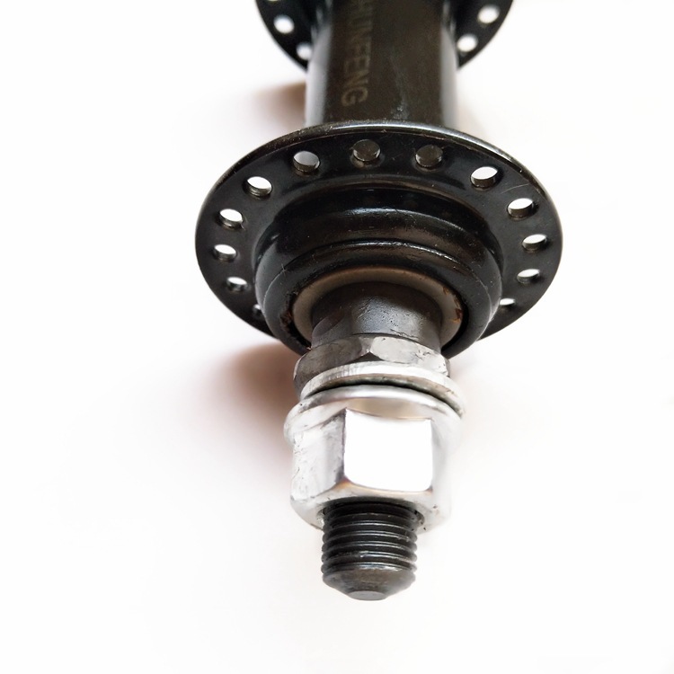 电动自行车36孔铁花鼓 铁非快拆碟刹前轴皮 轮组车轴骑行配件