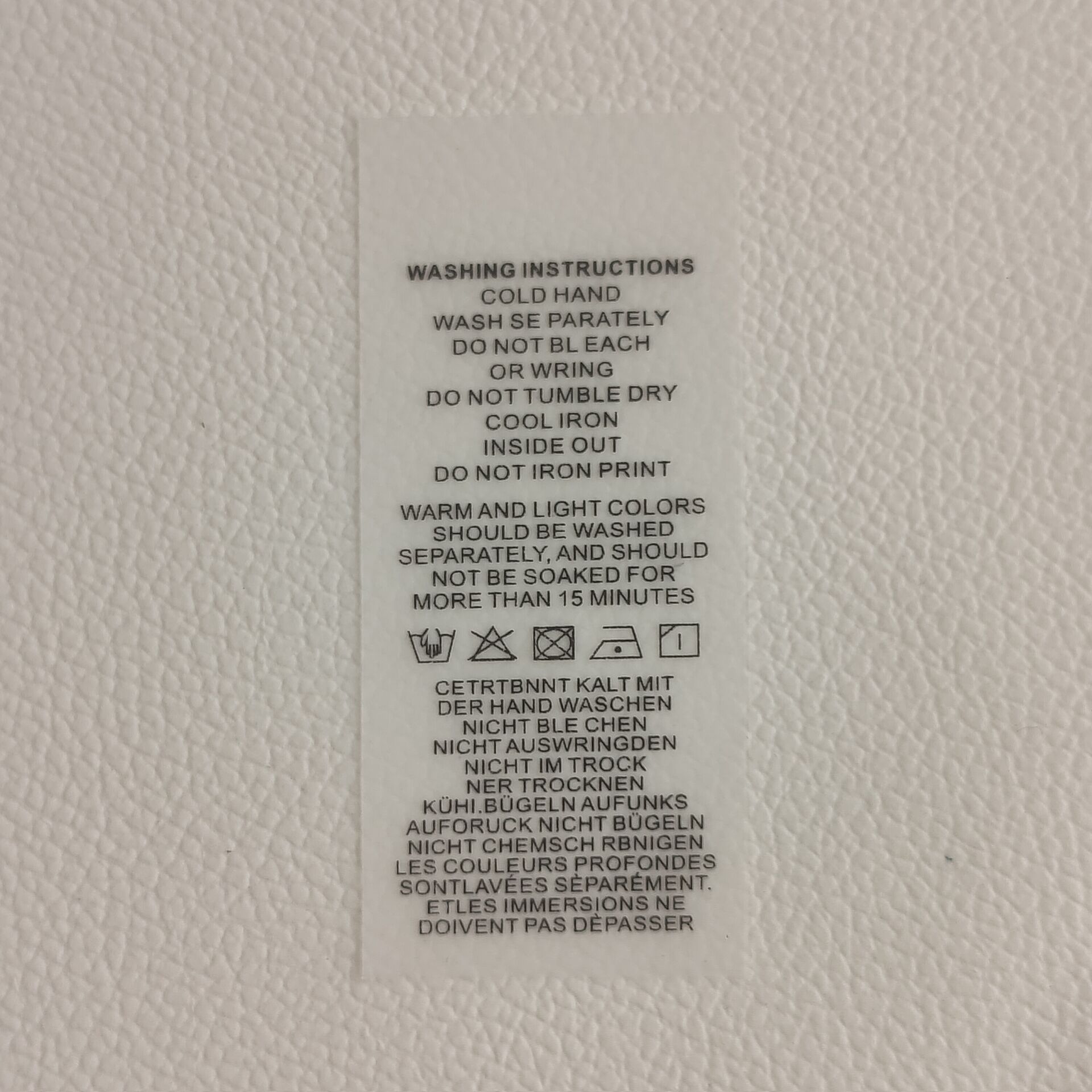 现货塑料tpu洗标 羊毛衫内衣裤泳装洗水标 针织衫水洗唛透明印唛