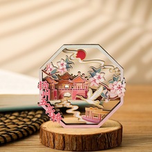 3D立体中国风窗花创意礼品冰箱贴家居装饰文创节日礼物磁铁