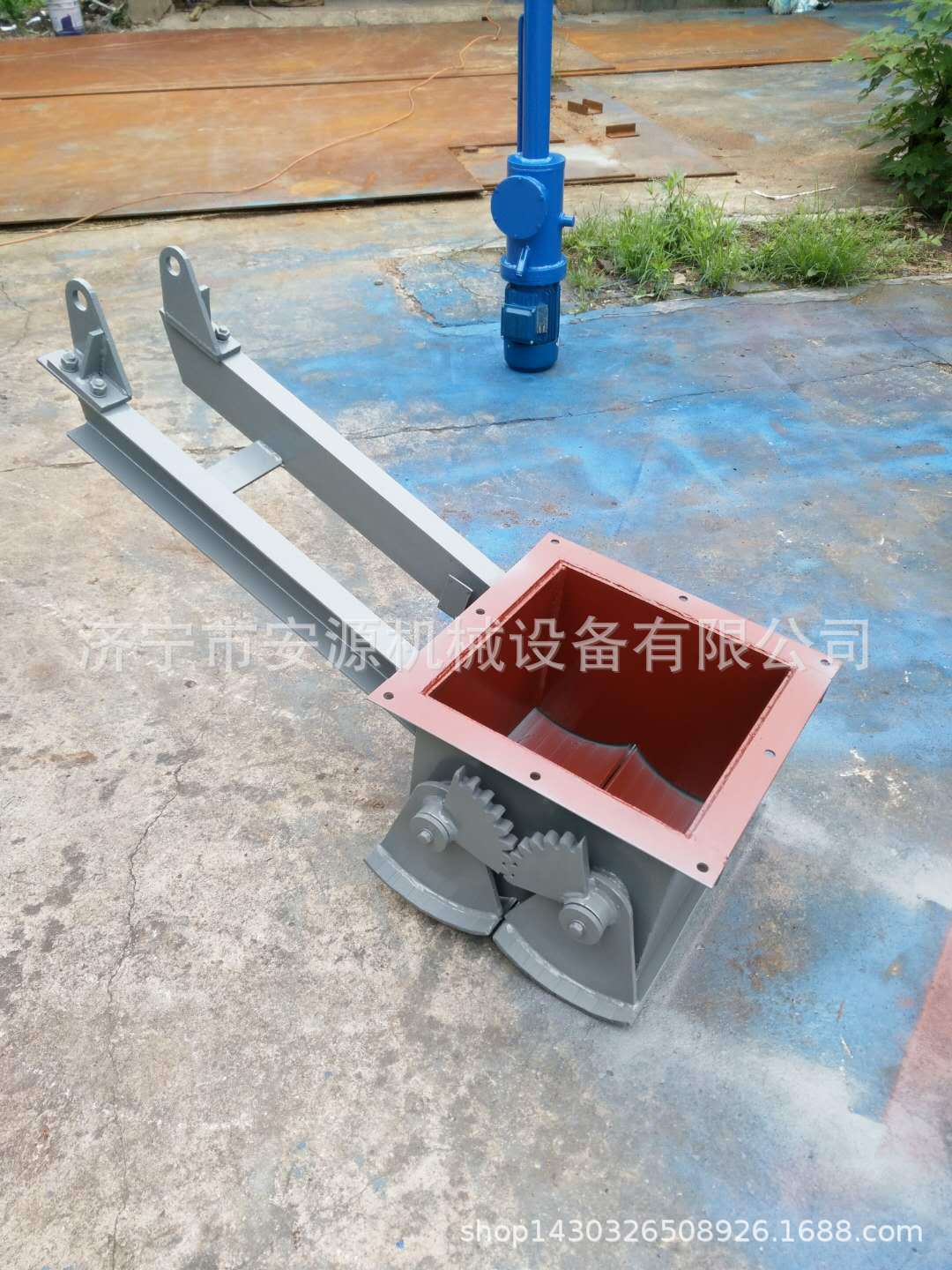 下料口煤仓卸灰阀 电液动推杆腭式闸门 dez-800鄂式卸料阀