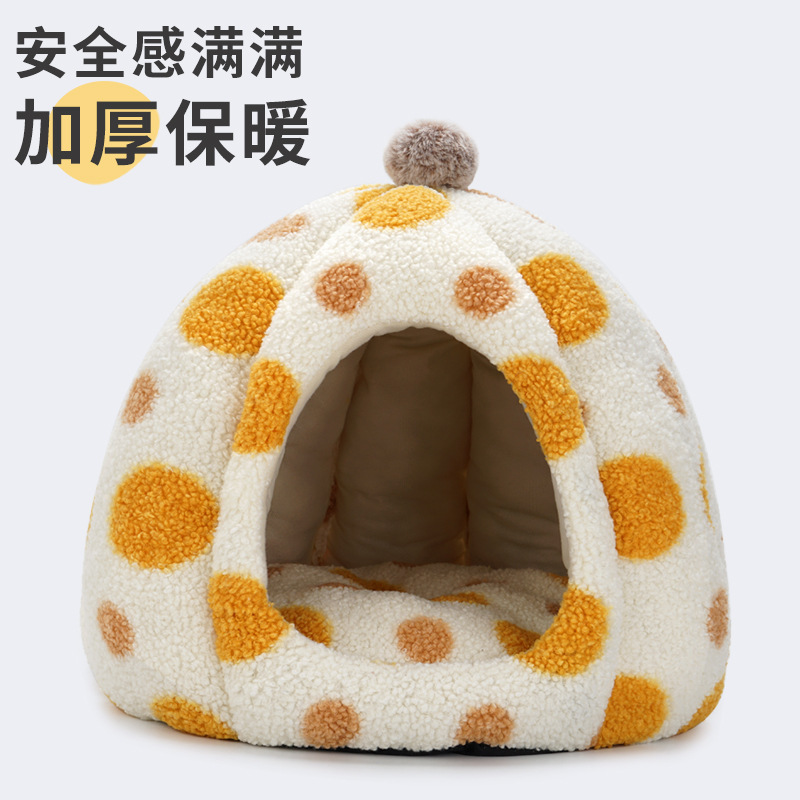 Amazon Cross-Border Closed Cathouse Doghouse Winter Warm Mongolian Bag Cat Nest Pet Cat Nest Cat Nest Tent