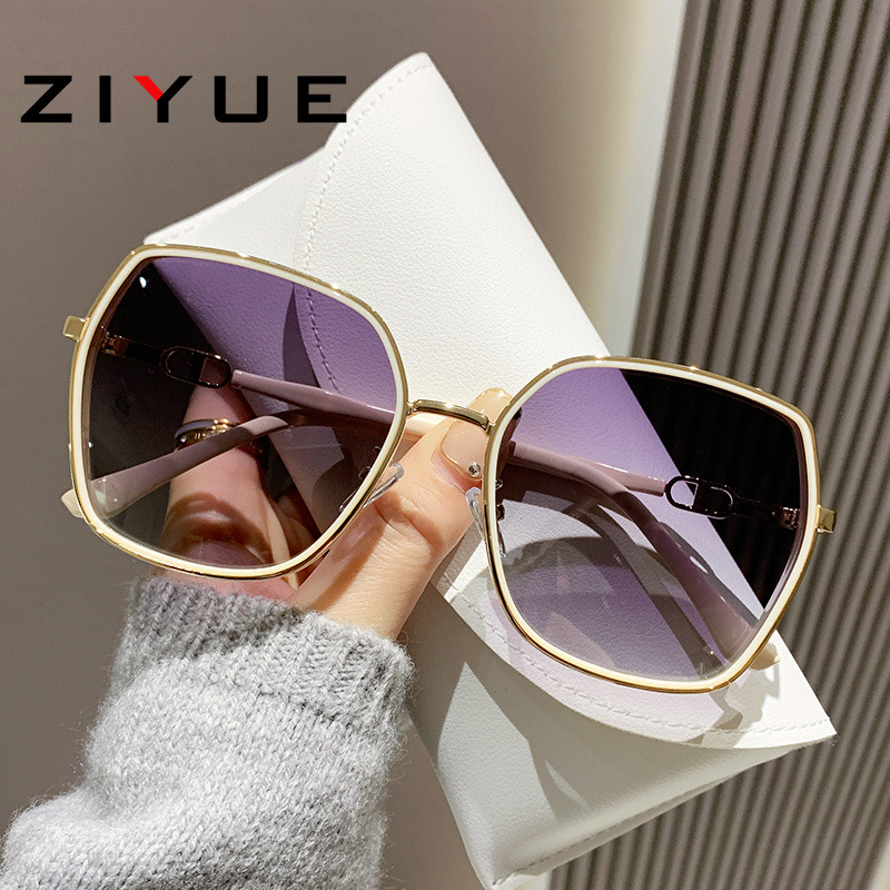 Summer New Sunscreen Sunglasses Women's Street Shooting Fashion Concave Shape UV-Proof Sunglasses High-Grade Polarized Sunglasses
