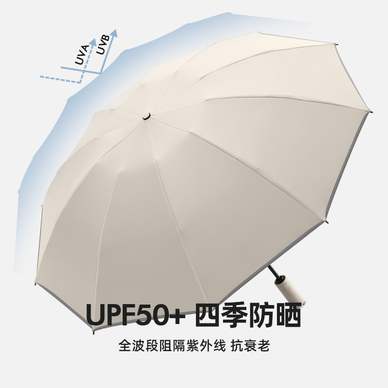 Double-Layer Folding Automatic Umbrella Reverse Dual-Use Uv-Proof Sun Umbrella Wholesale Advertising Customization