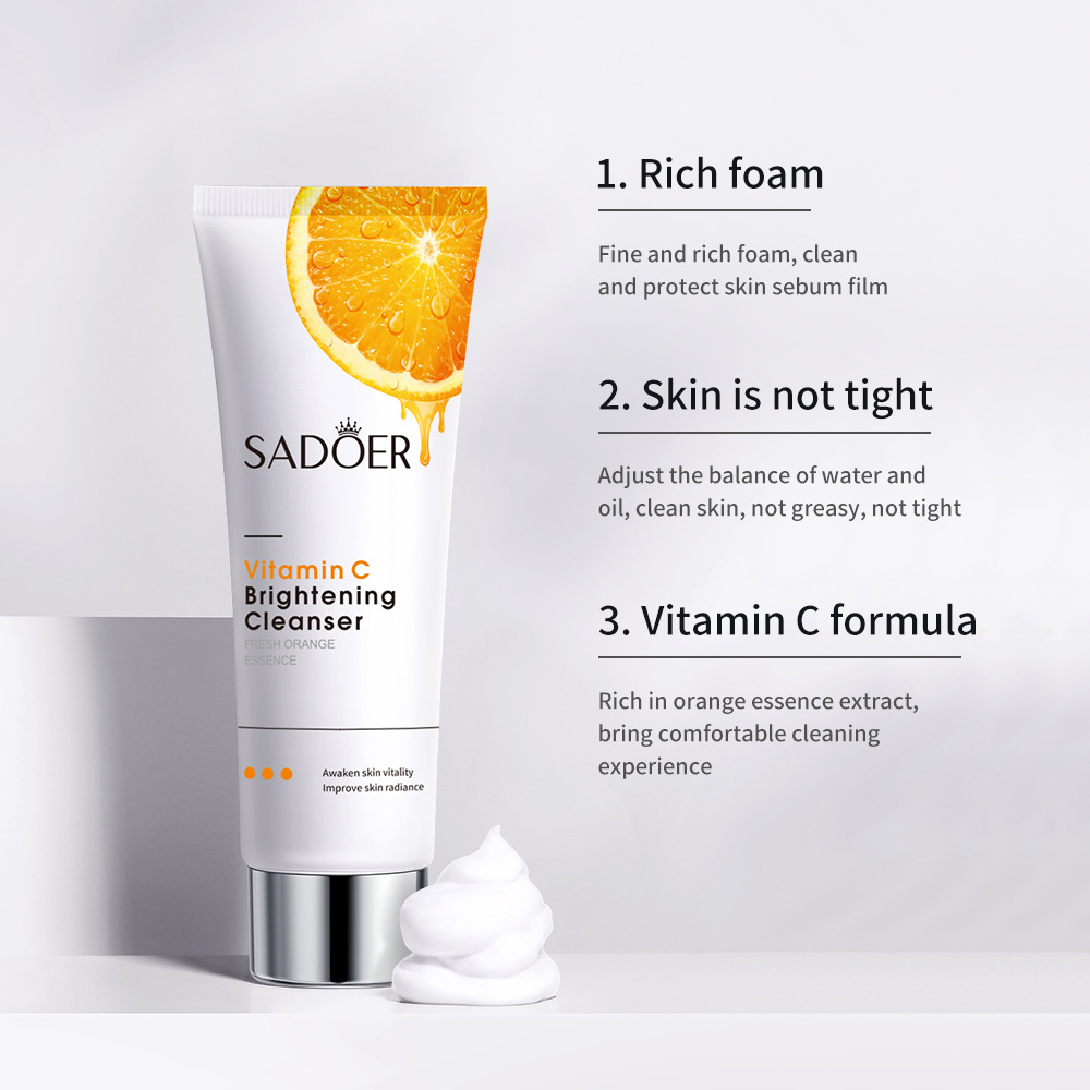 Dedicated for Export Sadoer Vitamin C Whitening Skin Facial Cleanser Cleansing Oil Dirt Lifting Beauty Skin Rejuvenation Facial Cleanser