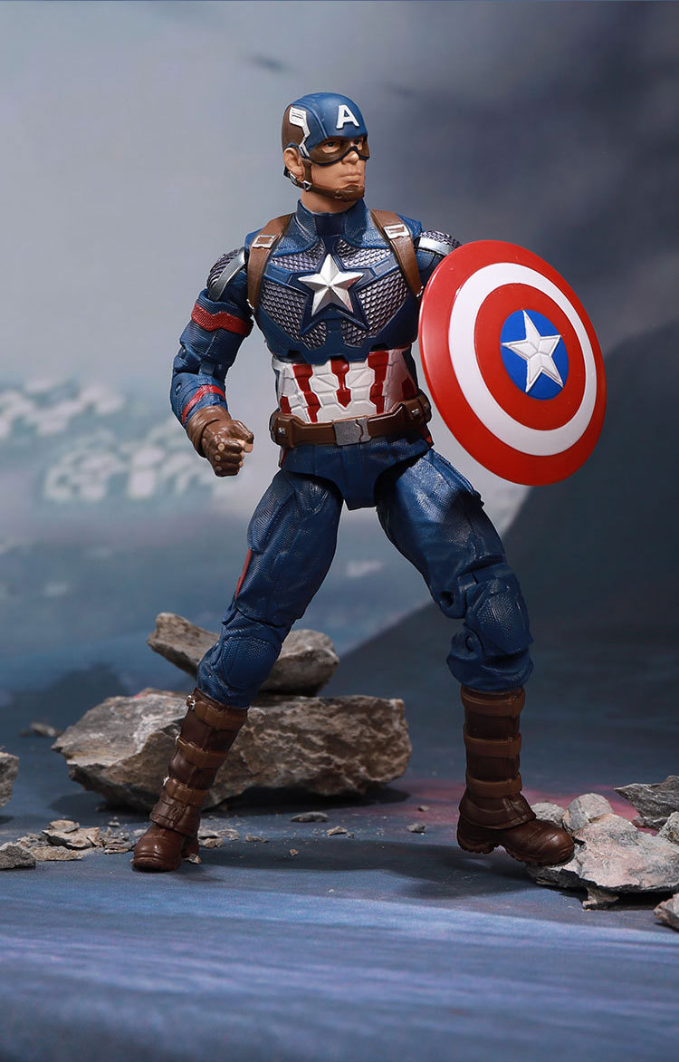 中动玩具漫威手办新美国队长底座版复仇者联盟周边模型新年礼物