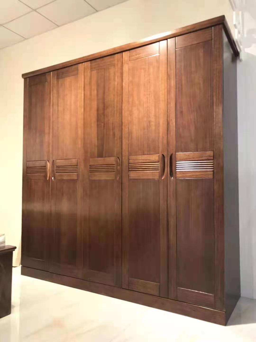 金楸檀木实木床现代简约中式双人床婚床1.8米1.5米气动高箱储物床