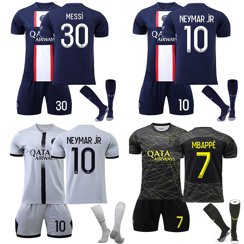 批发2223款巴黎主场30号球衣梅西 7号姆巴佩10号足球