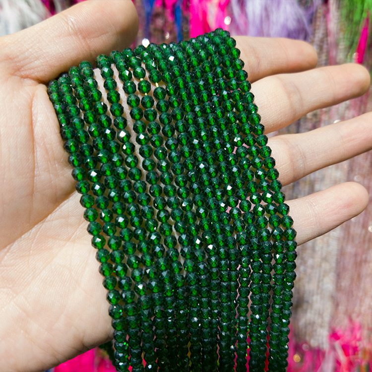 Super Flash Natural High Density Zircon Small Bead Cut Surface 2 ~ 4mm Faceted Loose Beads DIY Bracelet Necklace Ornament Wholesale