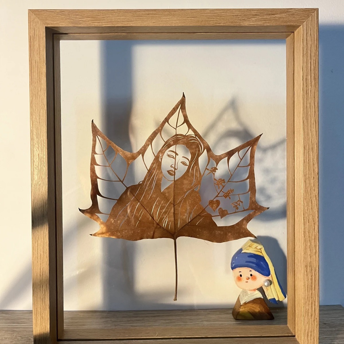 Double-Sided Glass Leaf Carving Photo Frame 6-Inch Diy Dried Flower Leaf Carving Photo Specimen Box Transparent Picture Frame Wholesale