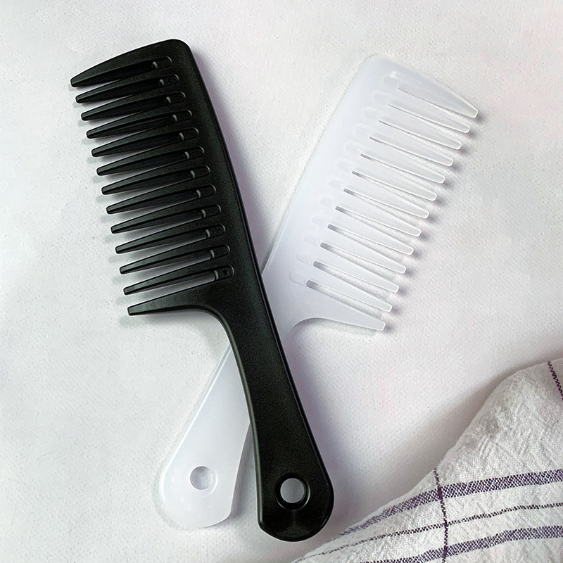 Spot Frosted Super Large Tooth Comb Curly Hair without Knotting Wide-Tooth Comb Wet and Dry Dual-Use Shampoo Comb Who