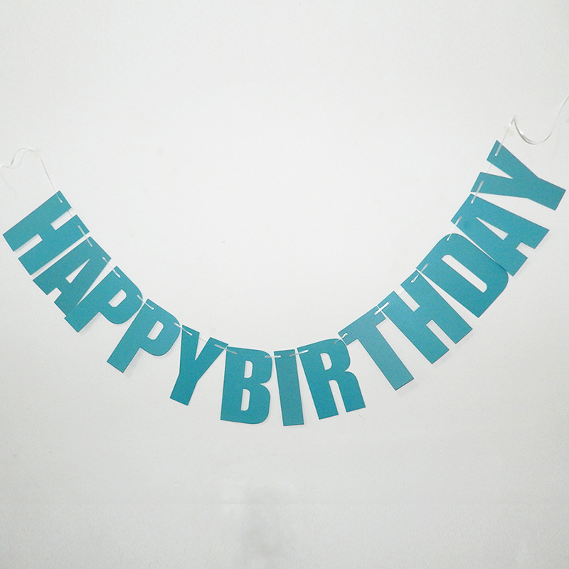 New Creative Trending Isn Happy Birthday Hanging Flag Birthday Party Decorative Letters Supplies Children Banner Hanging Flag