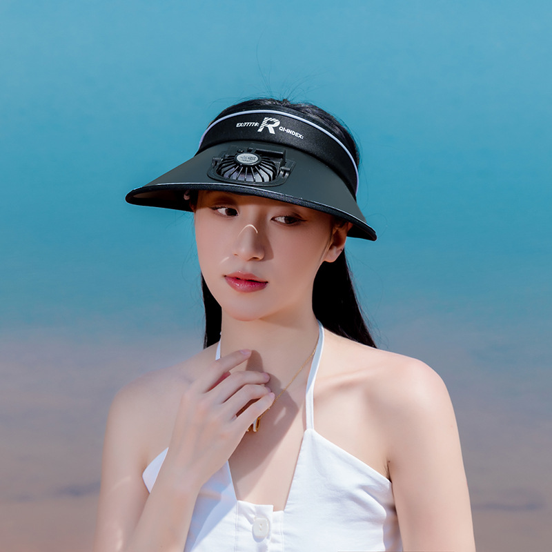 Summer Adjustable Sun Protection Air Top Sun Protection Duckbill Cap Travel Outdoor Usb Rechargeable Uv Cap with Fan in Stock Wholesale