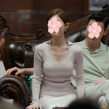 赵露思许妍同款紫色polo领针织衫2025秋季新款修身上衣女