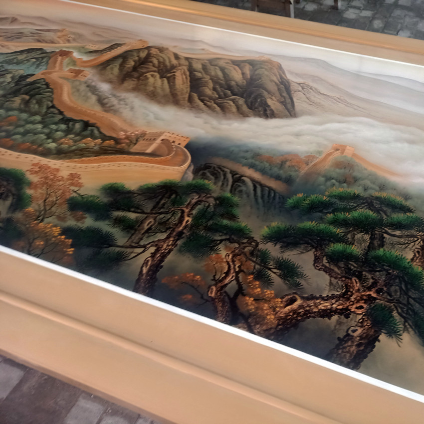 推光漆器手工彩绘漆画堆漆传统工艺中国魂长城屏风大厅装饰画挂屏