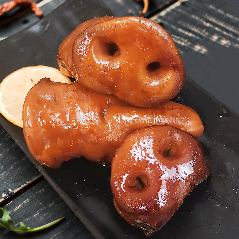 鼎一酱香猪鼻子熟食半成品下酒菜猪拱嘴凉菜餐饮酒店特色食材批发