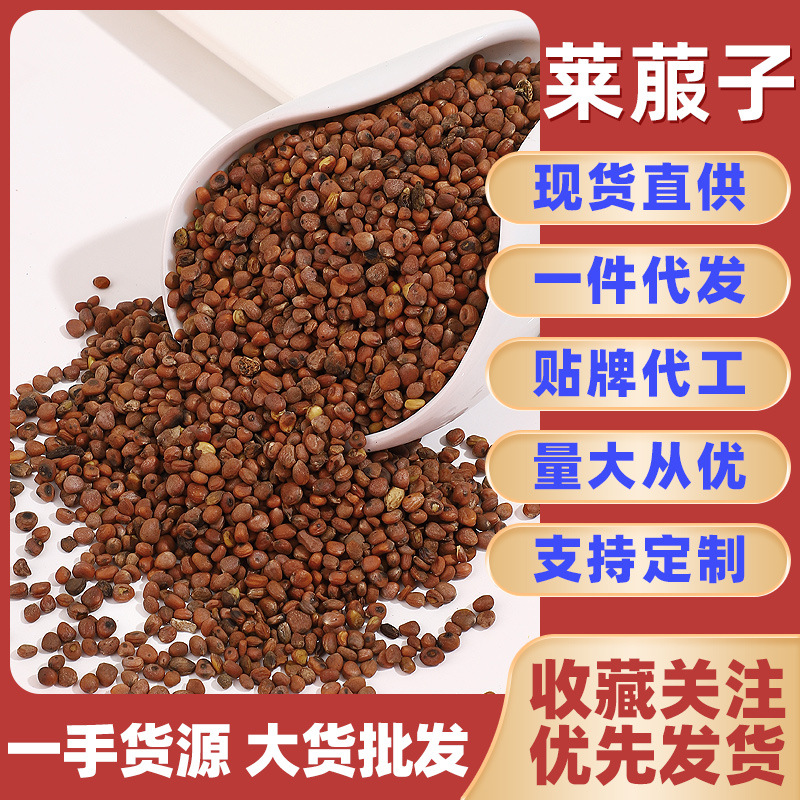 莱菔子中药材500克炒莱菔子新货莱菔子茶炒熟萝卜籽 可磨莱菔子粉