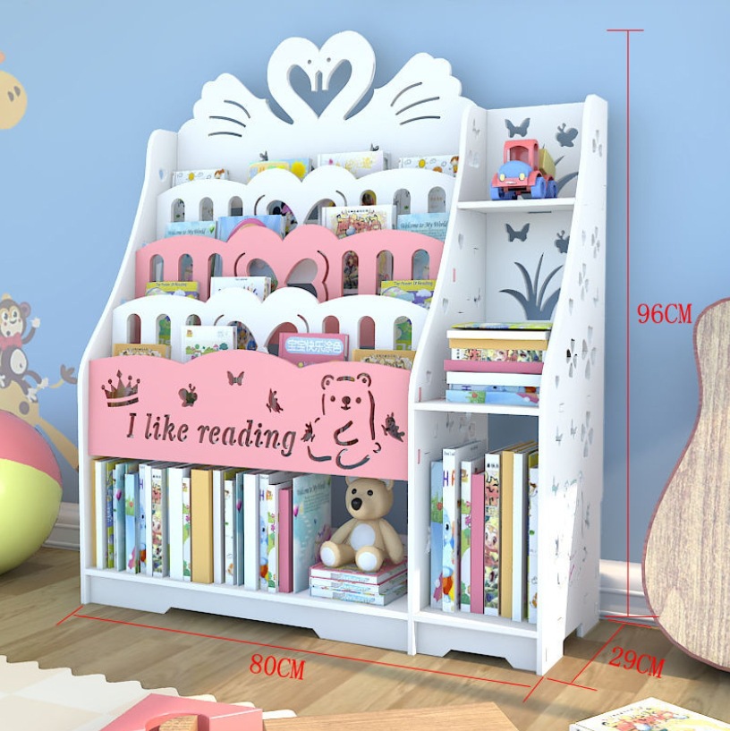 Picture Book Rack Children's Bookcase Storage Rack Kindergarten Elementary School Baby Bookcase Cartoon Simple Bookshelf Children Bookshelf