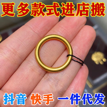 古法越南沙金素圈戒指传承磨砂镀金指环男女款细圈戒子水洗不掉色