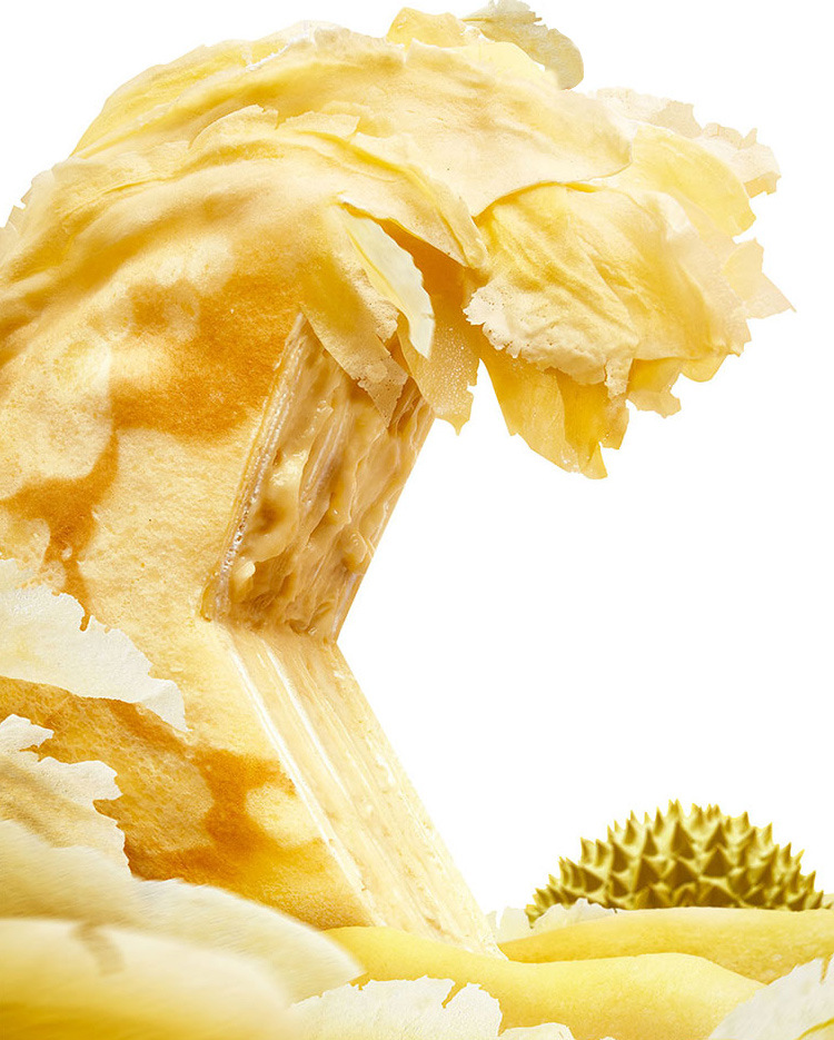 网红零食爆浆榴莲千层蛋糕咖啡馆西点6寸奶油蛋糕下午茶歇甜品