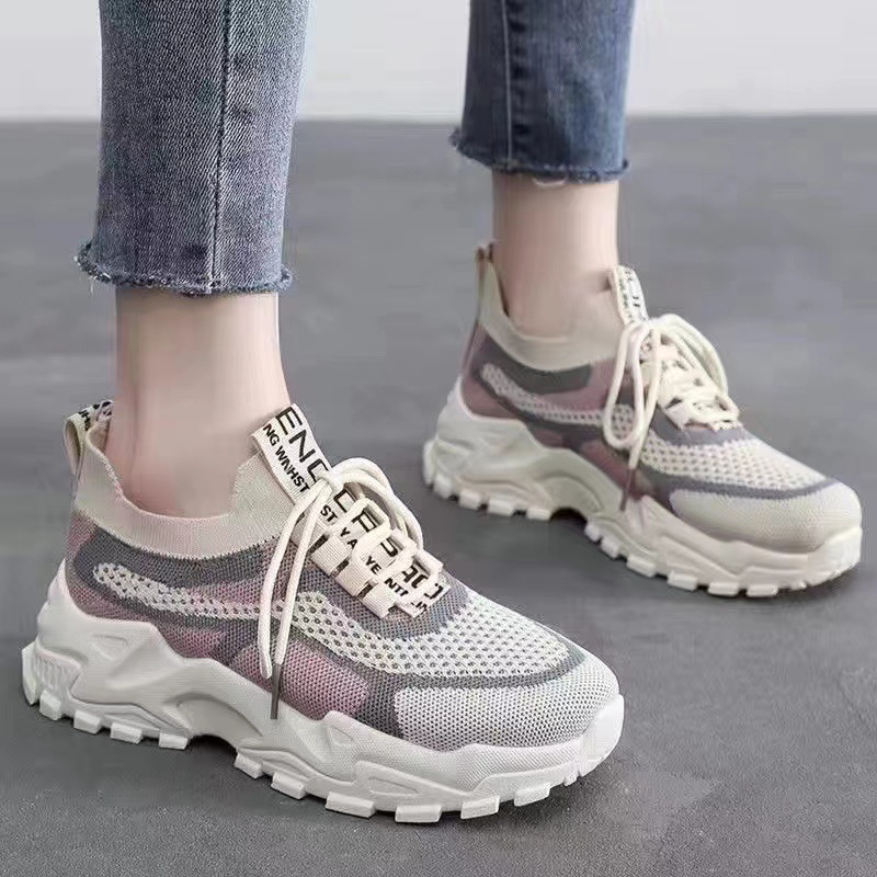 Women's Shoes Summer New Women's Daddy Shoes Trendy Women's Shoes Flying Woven Breathable Sneakers Trendy Shake Fast Hot Selling Wholesale