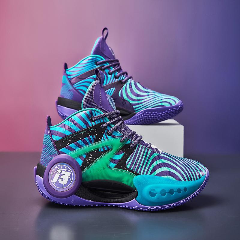 艾弗森i3实战炫彩大童实战篮球鞋男高帮比赛训练防滑抗扭转运动鞋