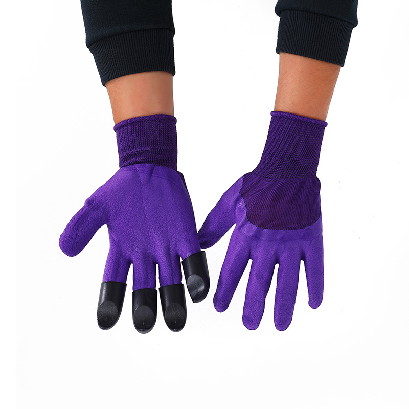 Garden Digging Labor Protection Gloves Wholesale Nylon Latex Foam Semi-Dipping Paw Gloves Garden Work Protective Gloves