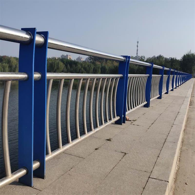 河道护栏来图定制 201不锈钢复合管桥梁防撞护栏 河道隔离防护栏