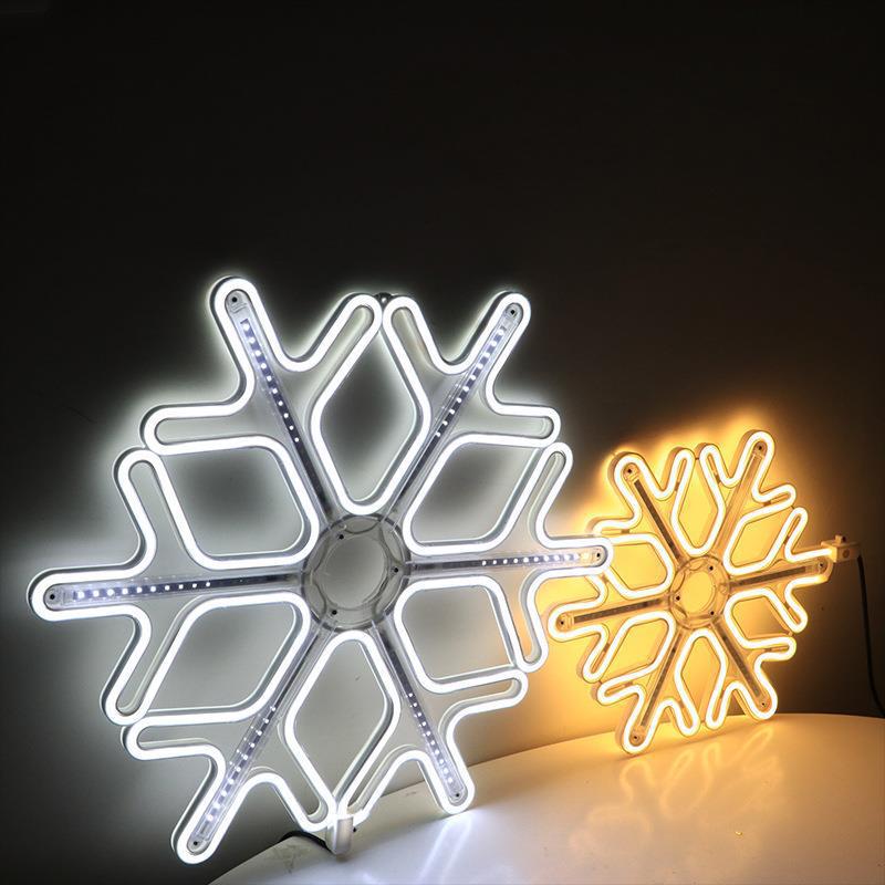 流星工程户外挂树亭子柔性灯带挂件五角星雪花造型装饰灯带流星雨