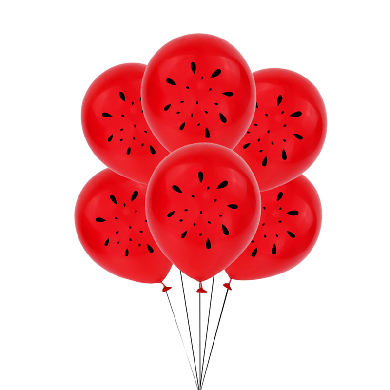 跨境10个装西瓜乳胶气球 夏威夷派对装饰 森系生日主题派对布置