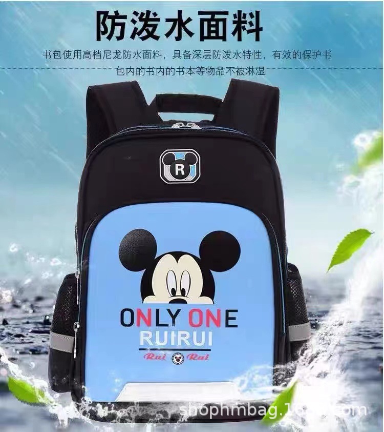 Factory Direct Sales Camp Wholesale Children's Schoolbag Primary School Student Grade 1-6 Backpack Men's and Women's Schoolbags Mickey Same Style