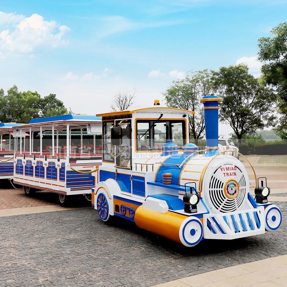 大型游览车景区无轨火车户外公园电动无轨观光小火车燃油观光车