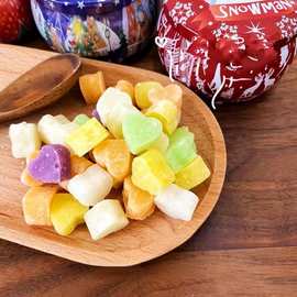 果蔬儿童多彩梨膏糖散装诚招代理休闲零食颗粒梨膏糖厂家批发