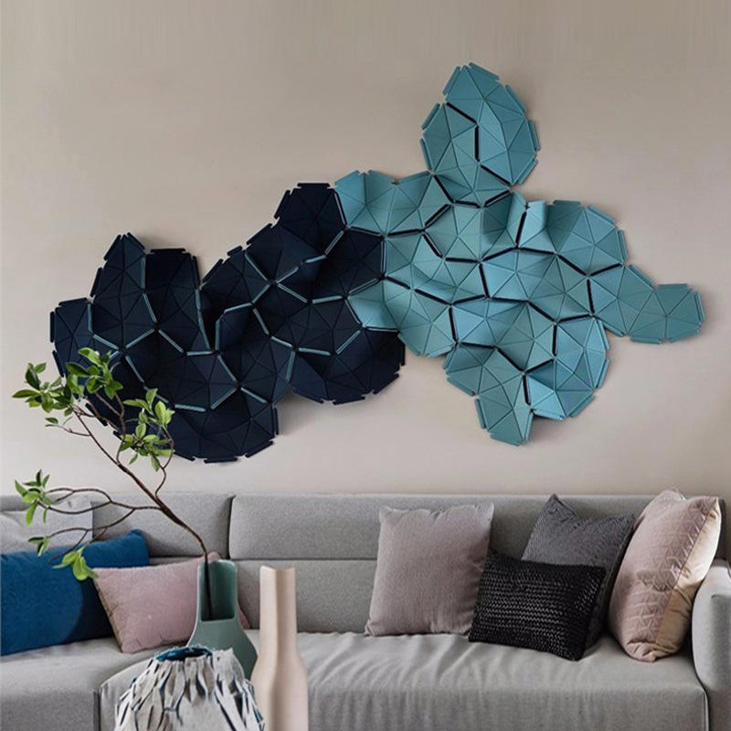 北欧装饰画几何逸云简约立体壁饰酒店样板房墙饰挂饰现代艺术装置