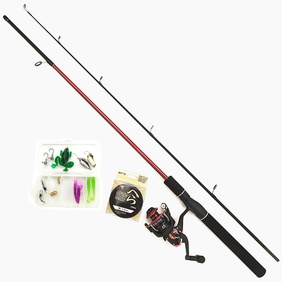 8米路亚竿 ml调碳素钓鱼竿全套 直柄纺车轮 枪柄竿水滴轮套餐女