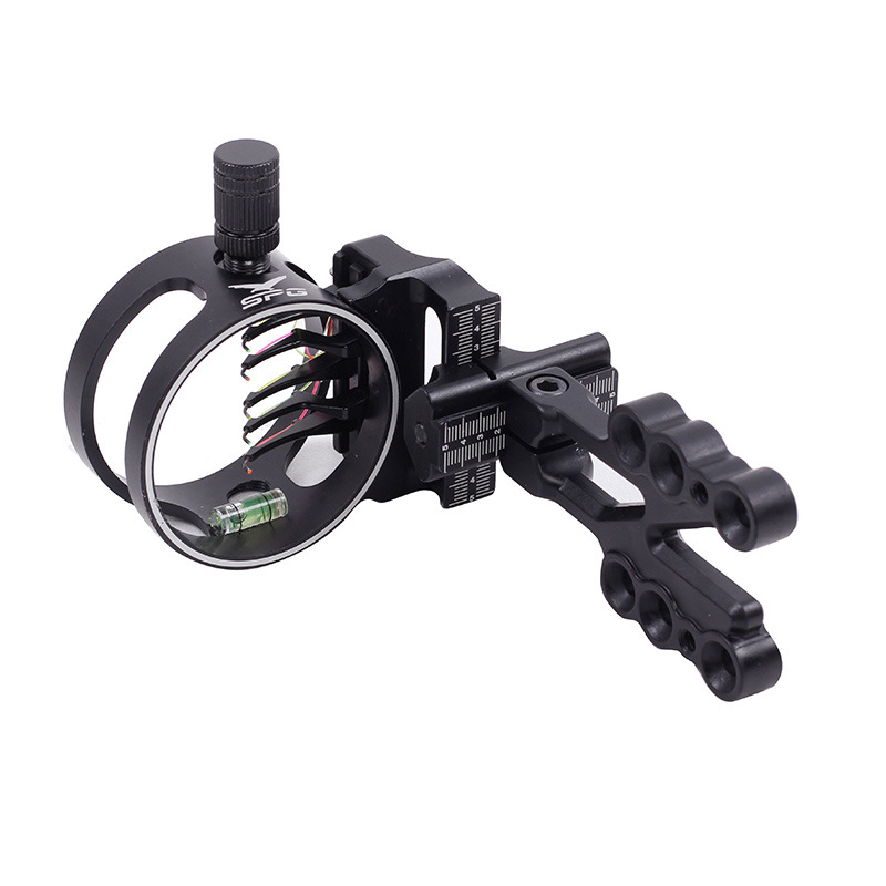 复合反曲弓用spg019弓箭短杆五针金属瞄准器可调节瞄具射箭配件