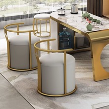 设计师TJPSACTY7轻奢泡茶椅意式极简阳台茶桌主人椅新中式客人椅