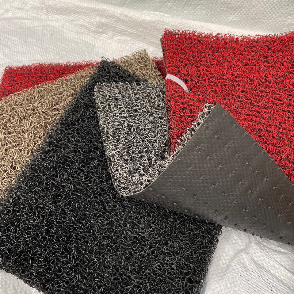 pvc丁底地毯防水双色门口地垫拉丝广告地垫印logo印星期电梯地垫