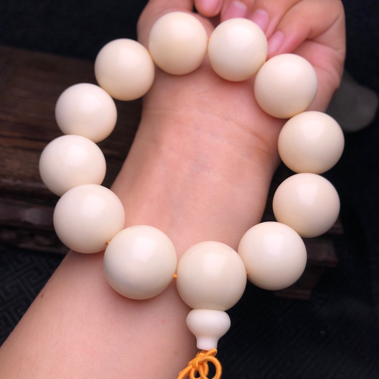 厂家热销 象牙果菩提圆珠 菩提子手串 手链念珠 文玩把件 大尺寸