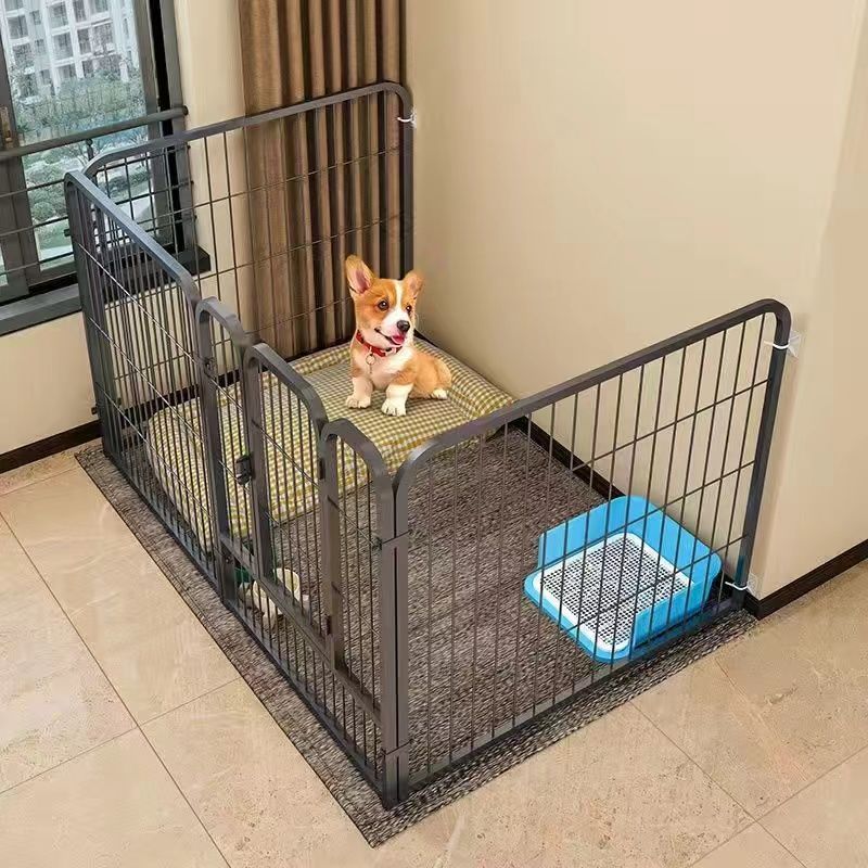 Pet Fence Dog Indoor Dog Crate Small and Medium-Sized Dogs Teddy Corgi Isolation Door Protective Grating Household Fence