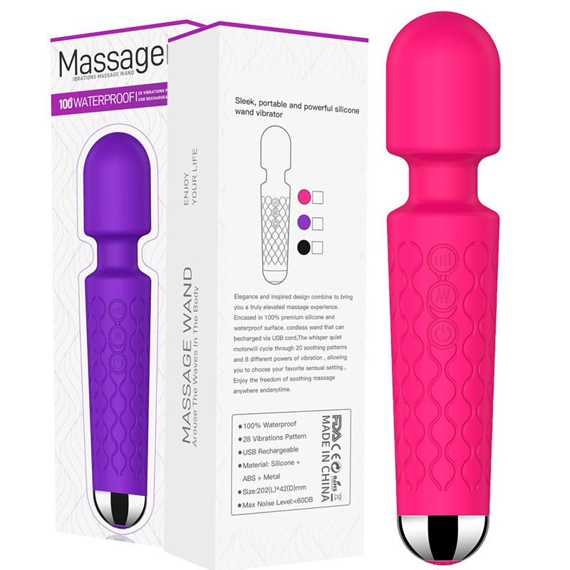 Factory Direct Sales 20-Frequency Charging Strong Shock AV Stick Female Sex Knight Vibrator Masturbation Massage Stick Sex Toys