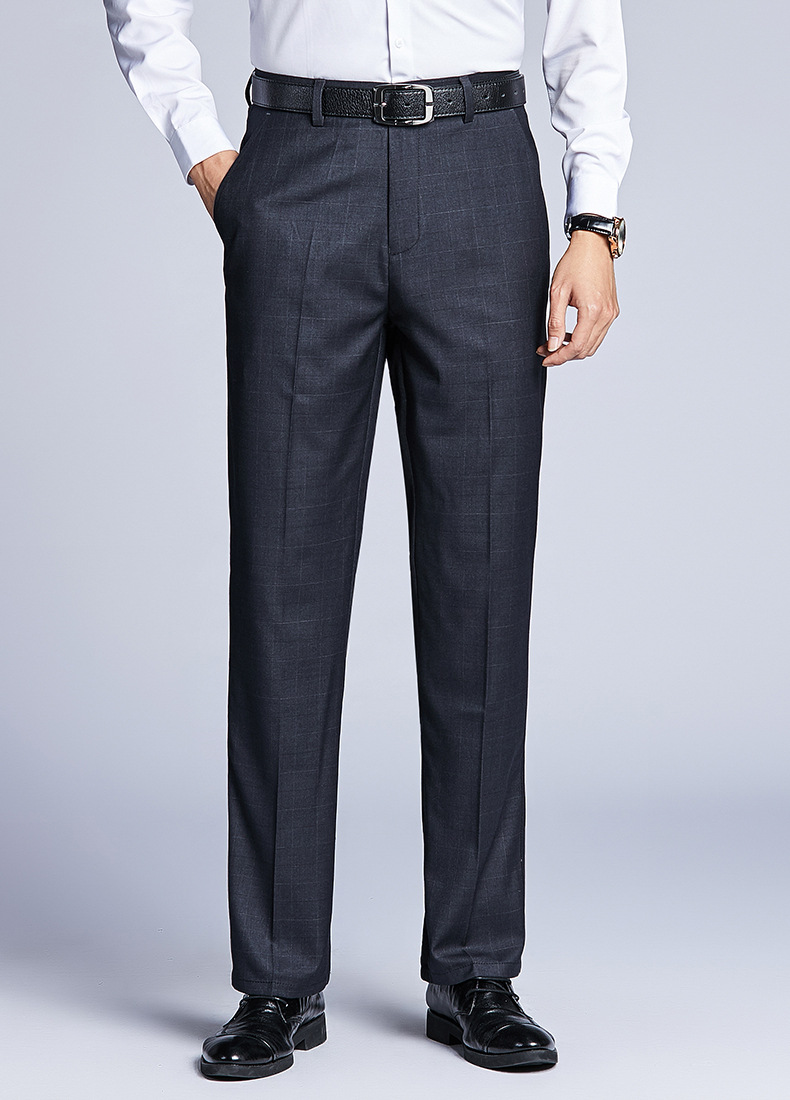 2021秋季新品男士西裤中青年商务百搭冰丝免烫休闲裤薄款正装裤子