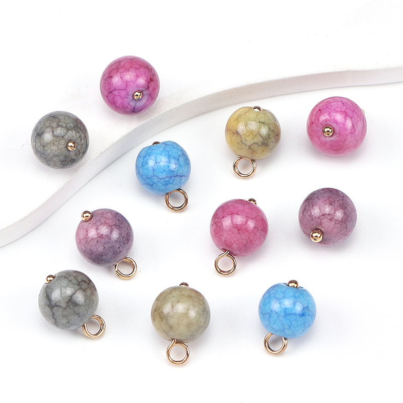 国风旗袍纽扣玉碎裂纹唐装汉服扣子10mm雪纺连衣裙手缝高脚纽扣服