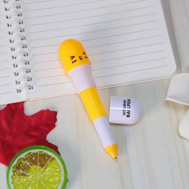 Creative Retractable Pill Pen Cute Stationery Student Expression Ballpoint Pen Logo Design Children's Prizes Gift Wholesale